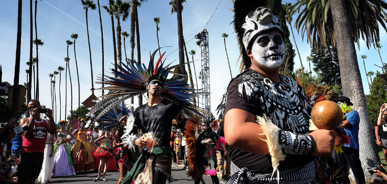 Photo of Day of The Dead Parade in LA Cemetery