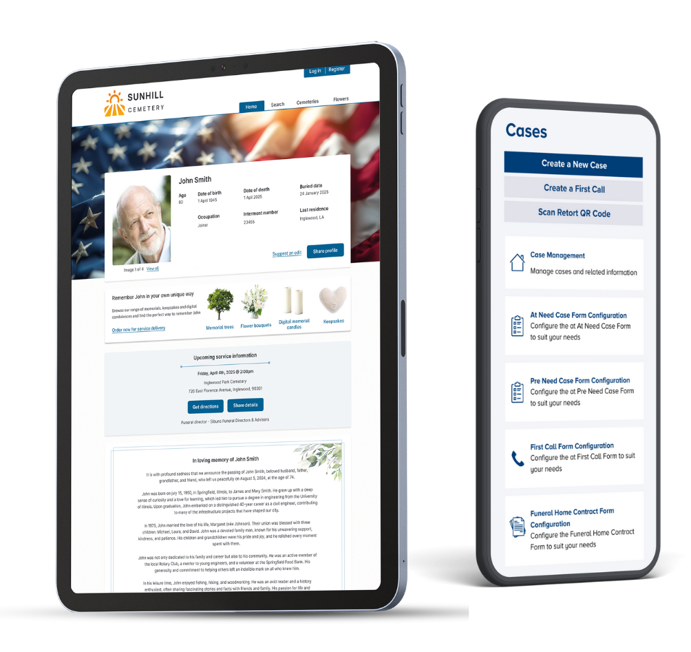 PlotBox Funeral Home mockup