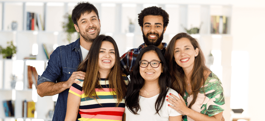 Image showing a group of millennials on electronic devices