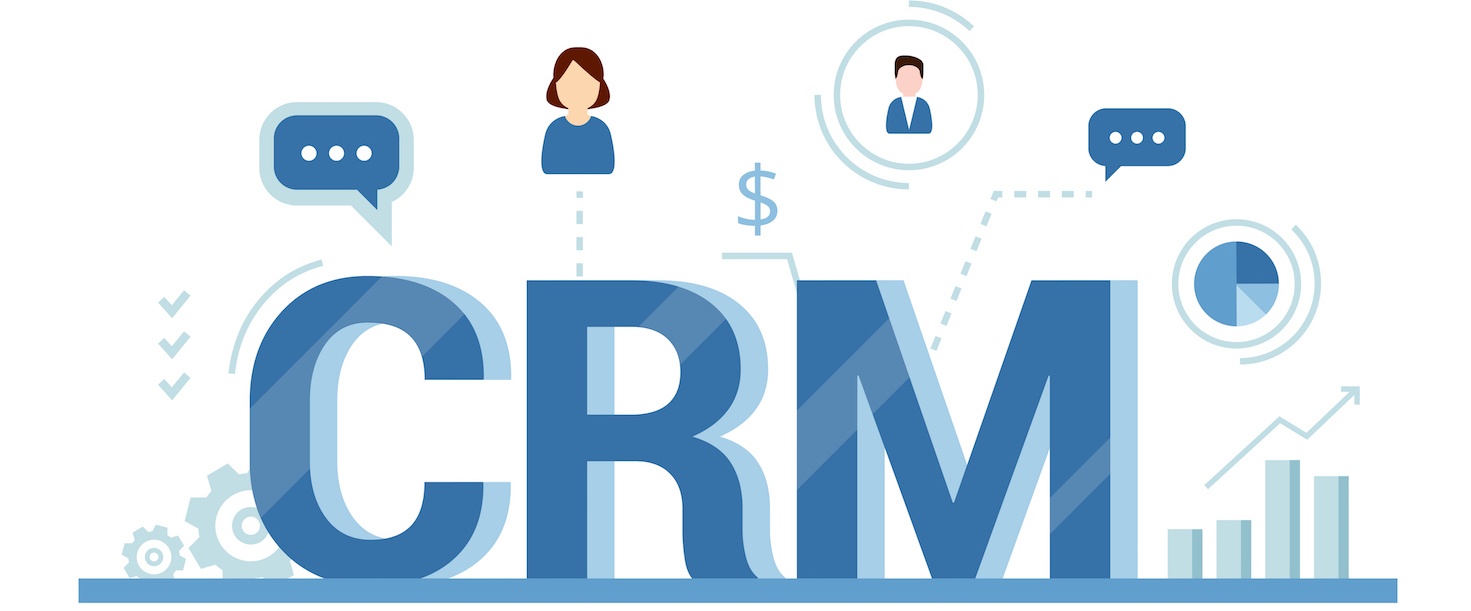 Graphic with words CRM